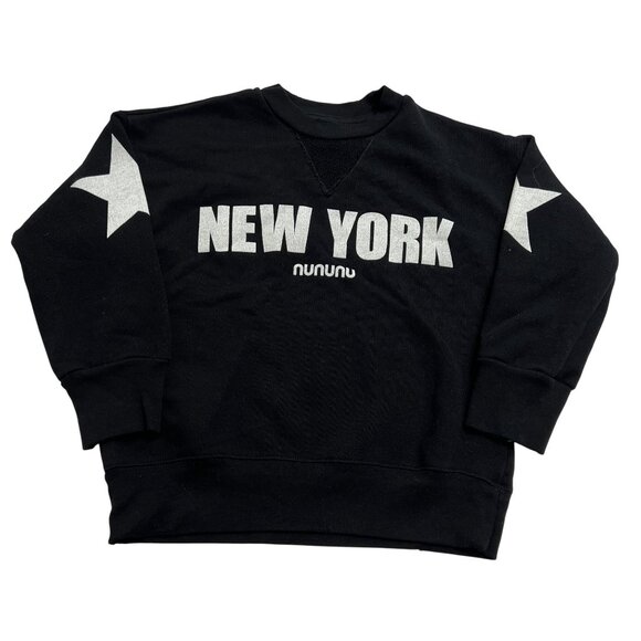 Nununu Welcome To New York Sweatshirt in Black - Picture 1 of 4